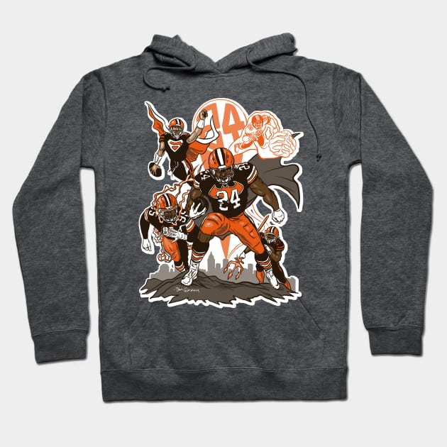 Nick Chubb Superhero! Hoodie by GDanArtist